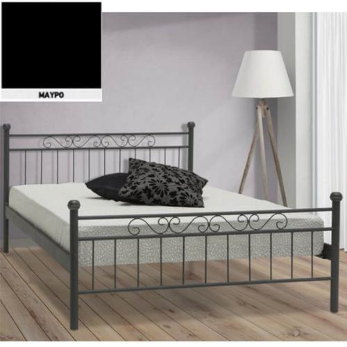 Αλεξία Μεταλλικό Κρεβάτι (Για Στρώμα 140×200) Με Επιλογές Χρωμάτων Μαύρο