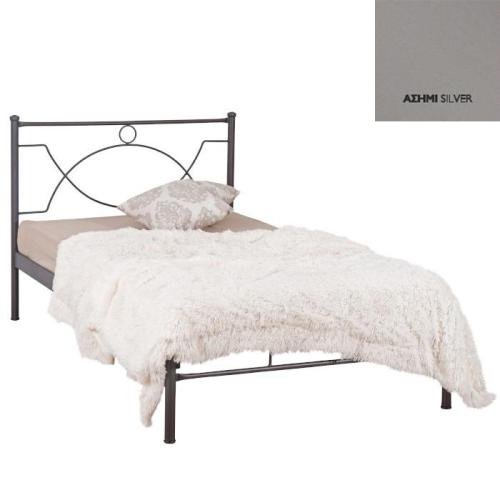 Anabel Μεταλλικό Κρεβάτι (Για Στρώμα 110×200) Με Επιλογές Χρωμάτων Ασημί