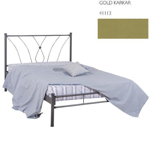 Ιριδα Μεταλλικό Κρεβάτι (Για Στρώμα 120×200) Με Επιλογές Χρωμάτων Gold Karkar 41113
