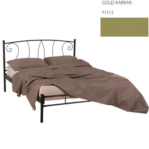 Μόνικα Μεταλλικό Κρεβάτι (Για Στρώμα 160×200) Με Επιλογές Χρωμάτων Gold Karkar 41113