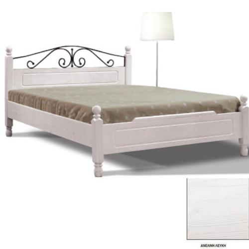 No 3 Σουηδικό Κρεβάτι Ξύλινο (Για Στρώμα 150×190) Με Επιλογές Χρωμάτων Ανελίνη Λευκή