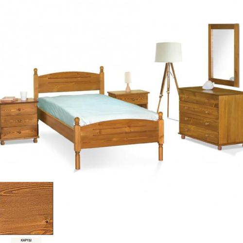 Νο 9 Σουηδικό Κρεβάτι Ξύλινο (Για Στρώμα 160×200) Με Επιλογές Χρωμάτων Καρυδί