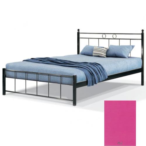 Κύκλος Μεταλλικό Κρεβάτι 8202 (Για Στρώμα 110×190) Με Επιλογές Χρωμάτων Ρόζ