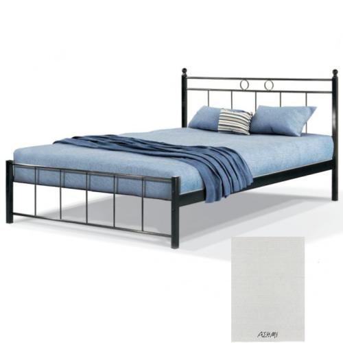 Κύκλος Μεταλλικό Κρεβάτι 8202 (Για Στρώμα 90×190) Με Επιλογές Χρωμάτων Ασημί