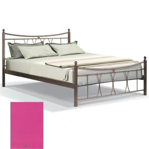 Πολύμνια Μεταλλικό Κρεβάτι 8201 (Για Στρώμα 140×190) Με Επιλογές Χρωμάτων Ρόζ