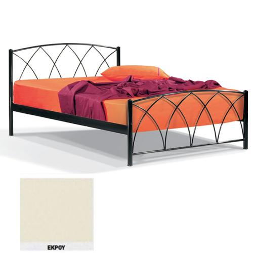 Ερμής Μεταλλικό Κρεβάτι 8211 (Για Στρώμα 150×200) Με Επιλογές Χρωμάτων Εκρού