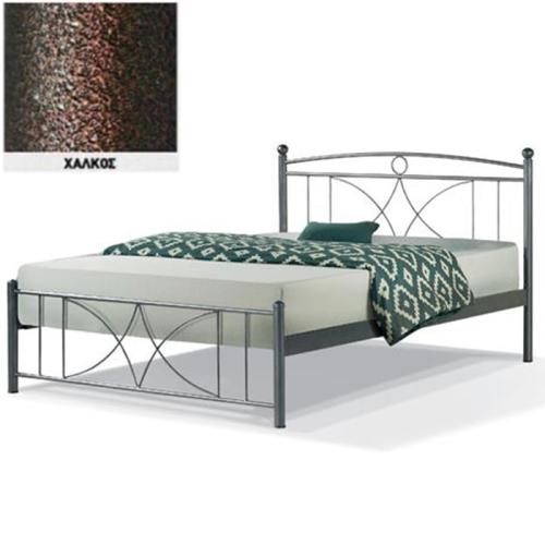 Ισμήνη Μεταλλικό Κρεβάτι 8222 (Για Στρώμα 110×200) Με Επιλογές Χρωμάτων Χαλκός