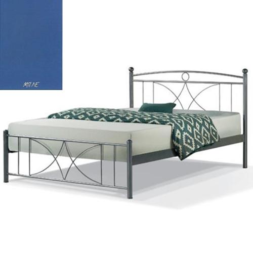 Ισμήνη Μεταλλικό Κρεβάτι 8222 (Για Στρώμα 130×190) Με Επιλογές Χρωμάτων Μπλέ