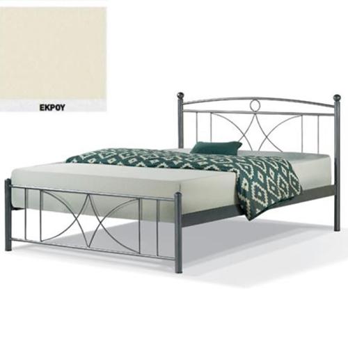 Ισμήνη Μεταλλικό Κρεβάτι 8222 (Για Στρώμα 90×200) Με Επιλογές Χρωμάτων Εκρού