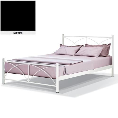 Paolo Μεταλλικό Κρεβάτι 8210 (Για Στρώμα 160×200) Με Επιλογές Χρωμάτων Μαύρο