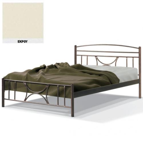 Θάλεια Μεταλλικό Κρεβάτι 8213 (Για Στρώμα 130×200) Με Επιλογές Χρωμάτων Εκρού