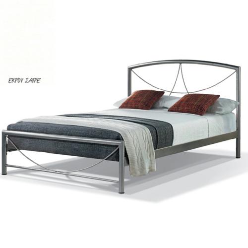 Βίκυ Μεταλλικό Κρεβάτι 8219 (Για Στρώμα 120×190) Με Επιλογές Χρωμάτων Εκρού Σαγρέ