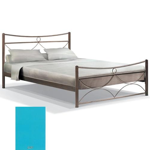 Pier Μεταλλικό Κρεβάτι 8212 (Για Στρώμα 150×190) Με Επιλογές Χρωμάτων Σιέλ
