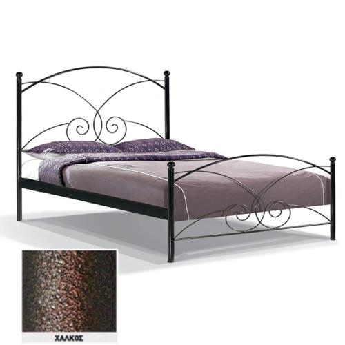 Ζέφυρος Μεταλλικό Κρεβάτι 8223 (Για Στρώμα 90×200) Με Επιλογές Χρωμάτων Χαλκός