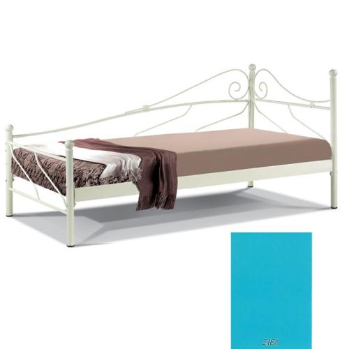 Κύμα Ανάκλυνδρο Μεταλλικός Καναπές Κρεβάτι 8229 (Για Στρώμα 110×200) Με Επιλογές Χρωμάτων Σιέλ