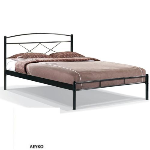 Ρόμβος Μεταλλικό Κρεβάτι 8224 (Για Στρώμα 150×190) Με Επιλογές Χρωμάτων Λευκό