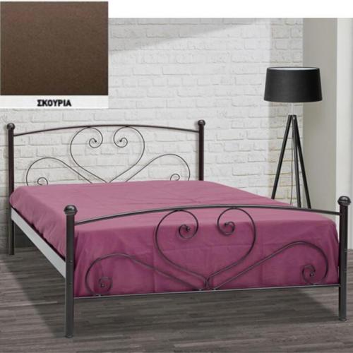 Κάλυμνος Μεταλλικό Κρεβάτι (Για Στρώμα 150×200) Με Επιλογές Χρωμάτων Σκουριά