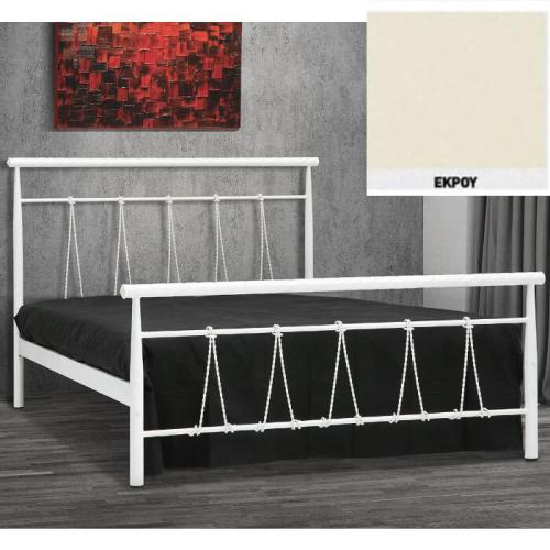 Θηλιά Μεταλλικό Κρεβάτι (Για Στρώμα 110×190) Με Επιλογές Χρωμάτων Εκρού