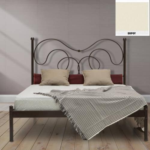 Αγης Μεταλλικό Κρεβάτι (Για στρώμα 140×190) Με Επιλογές Χρωμάτων Εκρού
