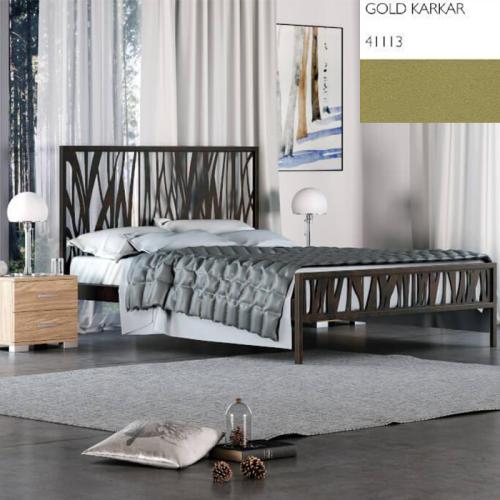 Forest Μεταλλικό Κρεβάτι (Για Στρώμα 150×190) Με Επιλογές Χρωμάτων Gold Karkar 41113