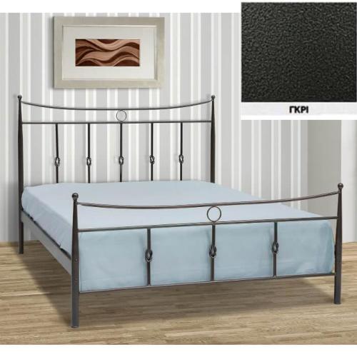 Κρόνος Μεταλλικό Κρεβάτι (Για Στρώμα 140x200) Με Επιλογές Χρωμάτων Γκρι