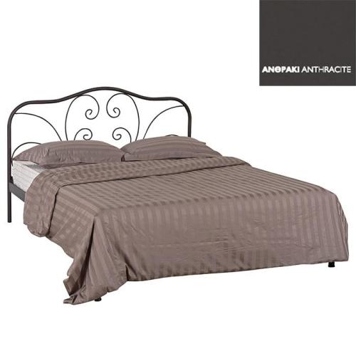 Αντρια Μεταλλικό Κρεβάτι (Για Στρώμα 120×190) Με Επιλογές Χρωμάτων Ανθρακί