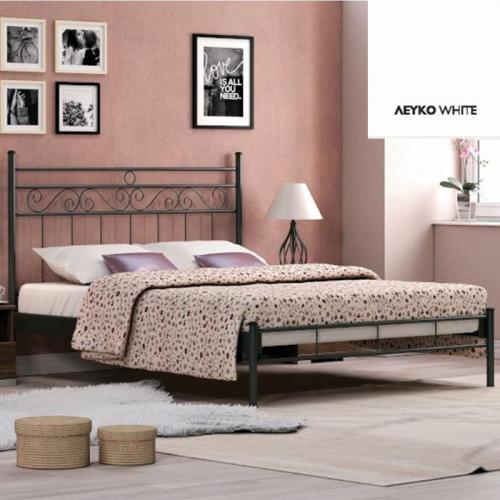 Εντός Μεταλλικό Κρεβάτι (Για Στρώμα 160×190) Με Επιλογές Χρωμάτων Λευκό