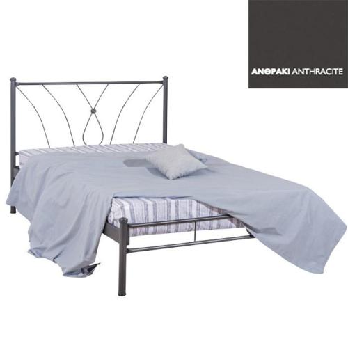 Ιριδα Μεταλλικό Κρεβάτι (Για Στρώμα 150×190) Με Επιλογές Χρωμάτων Ανθρακί