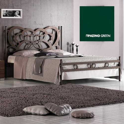 Νούφαρο Μεταλλικό Κρεβάτι (Για Στρώμα 160×190) Με Επιλογές Χρωμάτων Πράσινο