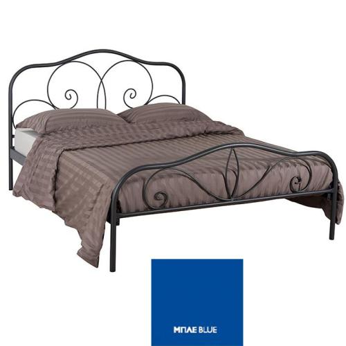 Ραλλία Μεταλλικό Κρεβάτι (Για Στρώμα 150×190) Με Επιλογές Χρωμάτων Μπλέ