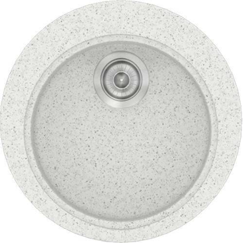 Sanitec 316 Ενθετος Νεροχύτης Classic Συνθετικός Γρανίτης (Ø50 cm) 01 Granite White