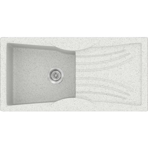 Sanitec 328 Ενθετος Νεροχύτης Classic Συνθετικός Γρανίτης ( 99 x 51 cm) 01 Granite White