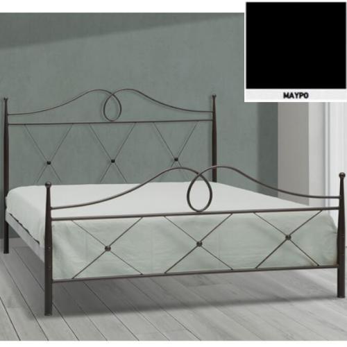 Αθηνά Μεταλλικό Κρεβάτι (Για Στρώμα 160×190) Με Επιλογές Χρωμάτων Μαύρο