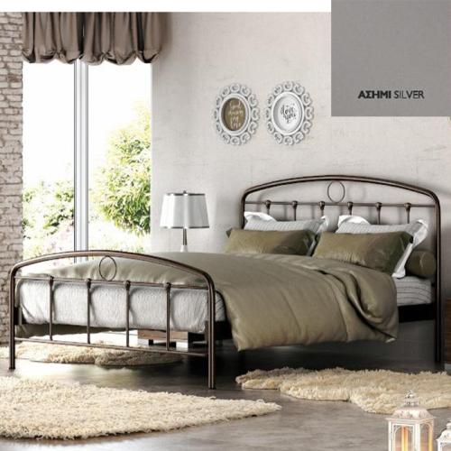 Basic Μεταλλικό Κρεβάτι (Για Στρώμα 160×190) Με Επιλογές Χρωμάτων Ασημί
