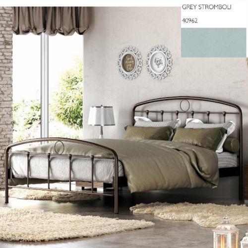 Basic Μεταλλικό Κρεβάτι (Για Στρώμα 160×190) Με Επιλογές Χρωμάτων Grey Stromboli 40962