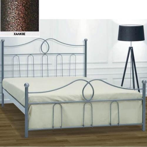 Καμπάνα Μεταλλικό Κρεβάτι (Για Στρώμα 150×190) Με Επιλογές Χρωμάτων Χαλκός