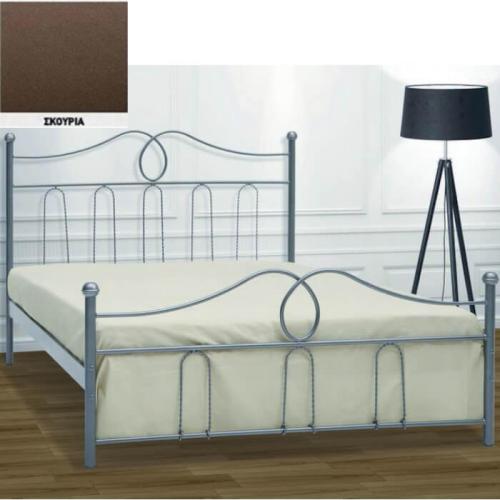Καμπάνα Μεταλλικό Κρεβάτι (Για Στρώμα 150×190) Με Επιλογές Χρωμάτων Σκουριά