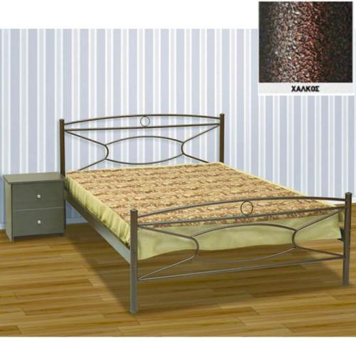 Κρίκος Μεταλλικό Κρεβάτι (Για Στρώμα 150×190) Με Επιλογές Χρωμάτων Χαλκός