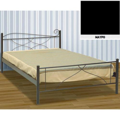 Κύμα Μεταλλικό Κρεβάτι (Για Στρώμα 160×190) Με Επιλογές Χρωμάτων Μαύρο
