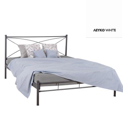 Luna Μεταλλικό Κρεβάτι (Για Στρώμα 110×200) Με Επιλογές Χρωμάτων Λευκό