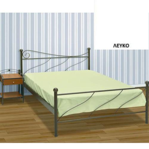 Πάρος Μεταλλικό Κρεβάτι (Για Στρώμα 160×190) Με Επιλογές Χρωμάτων Λευκό