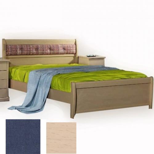 Νο 76Β Κρεβάτι Οξυά (Για Στρώμα 160×190) Με Επιλογές Χρωμάτων 512,Φυσικό Οξυά