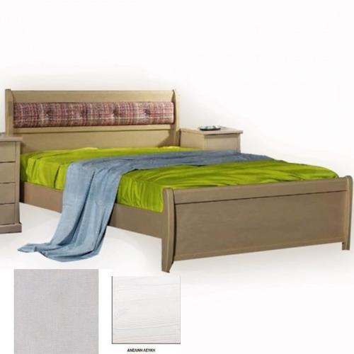 Νο 76Β Κρεβάτι Οξυά (Για Στρώμα 90×200) Με Επιλογές Χρωμάτων 526,Ανελίνη Λευκή
