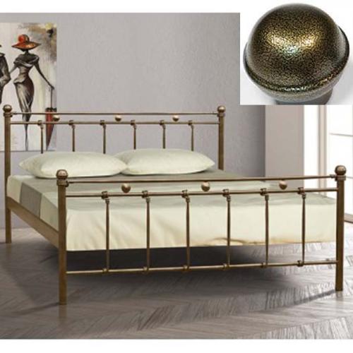 Κόμπος Μεταλλικό Κρεβάτι (Για Στρώμα 120×190) Με Επιλογές Χρωμάτων - Χρυσό Σαγρέ