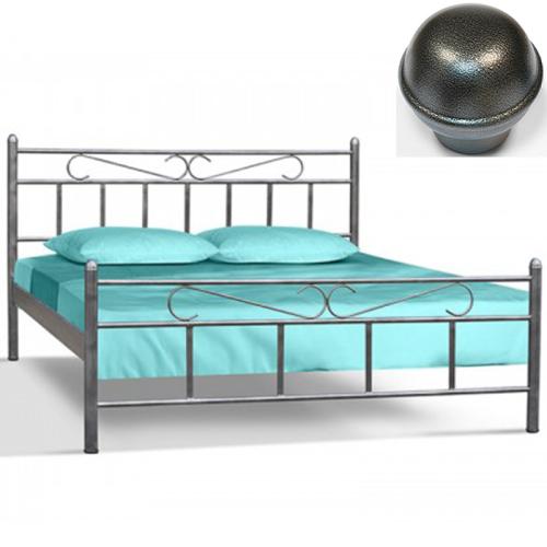 Παραδοσιακό Μεταλλικό Κρεβάτι MC (Για Στρώμα 120×190) Με Επιλογές Χρωμάτων - Γκρι