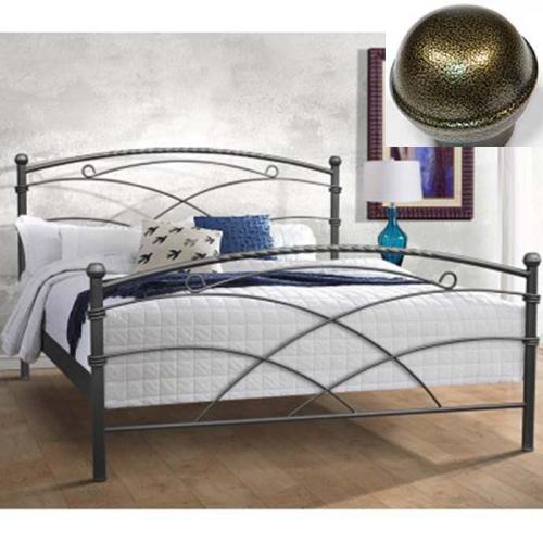 Πάτμος Μεταλλικό Κρεβάτι (Για Στρώμα 150×190) Με Επιλογές Χρωμάτων - Χρυσό Σαγρέ