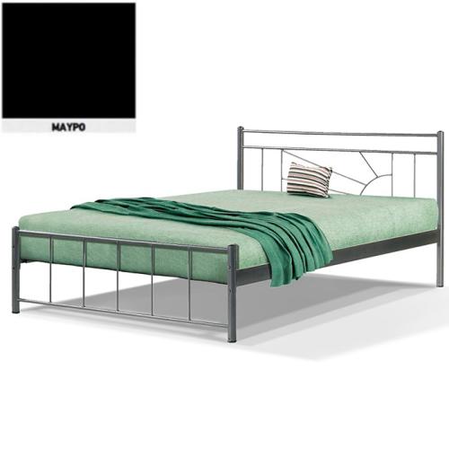 Ηλιος Μεταλλικό Κρεβάτι 8217 (Για Στρώμα 120×190) Με Επιλογές Χρωμάτων - Μαύρο