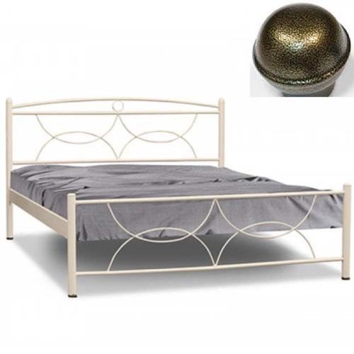 Νάξος Μεταλλικό Κρεβάτι MC (Για Στρώμα 130×200) Με Επιλογές Χρωμάτων - Χρυσό Σαγρέ