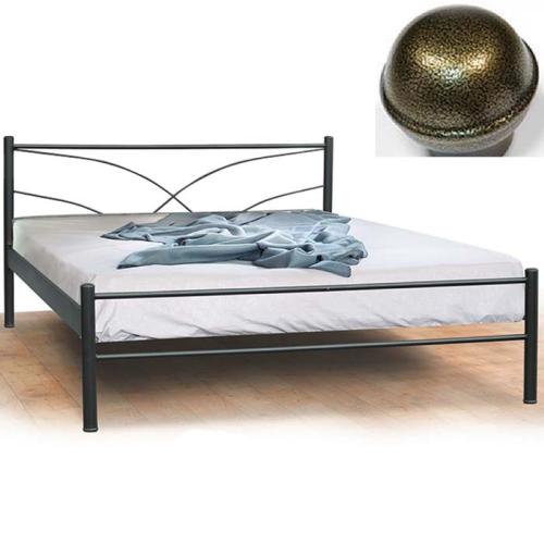 Υδρα Μεταλλικό Κρεβάτι MC (Για Στρώμα 130×190) Με Επιλογές Χρωμάτων - Χρυσό Σαγρέ