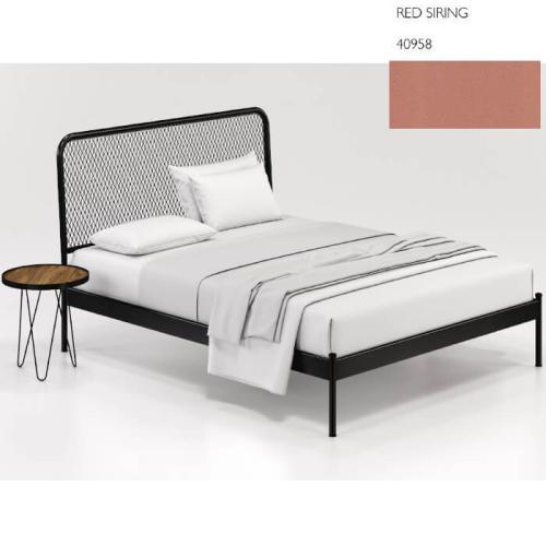 Grid Μεταλλικό Κρεβάτι (Για Στρώμα 150×190) Με Επιλογές Χρωμάτων - Red Siring 40958